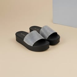 Women Black Casual Slip Ons
