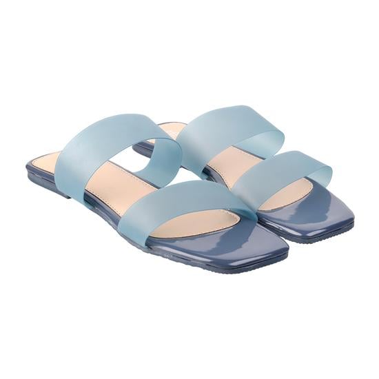 Women Blue Casual Slippers