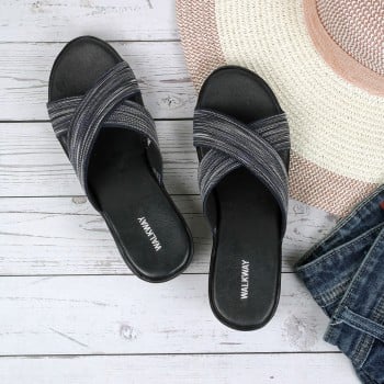Walkway Women Black Casual Slip Ons(SKU: 41-400-11-38)