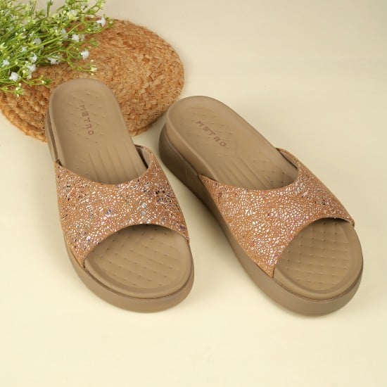 Women Beige Casual Slip Ons