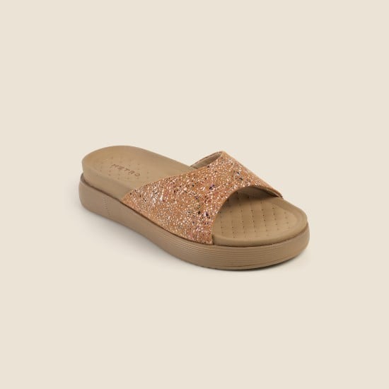 Women Beige Casual Slip Ons