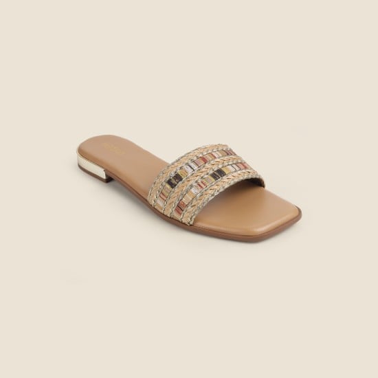 Women Antic-gold Casual Slip Ons