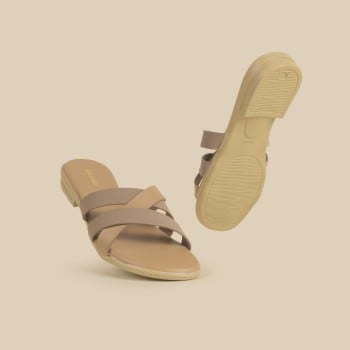 Walkway Women Beige-red Casual Slippers(SKU: 41-406-89-37)