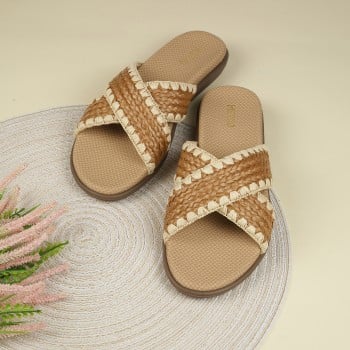 Metro Women Beige Casual Slip Ons(SKU: 41-409-20-36)