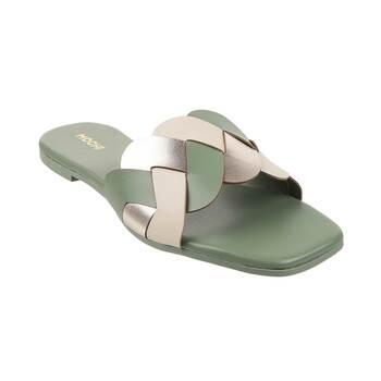 Mochi Green Casual Slip Ons