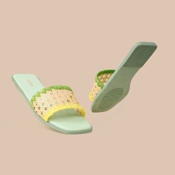 Metro Women Green Casual Slip Ons(SKU: 41-411-21-36)