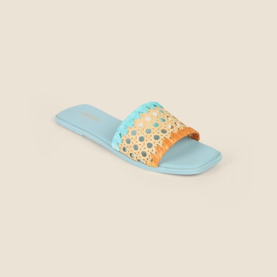 Women Blue Casual Slip Ons