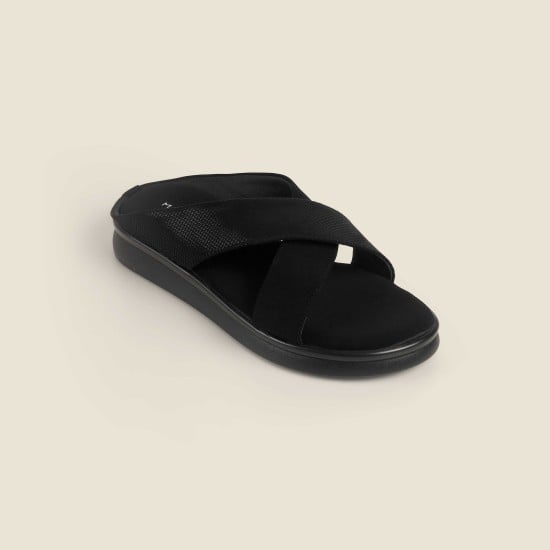 Women Black Casual Slip Ons