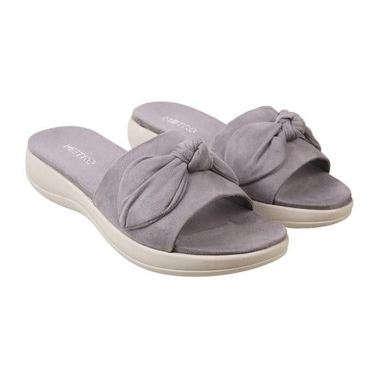 Women Grey Casual Slippers