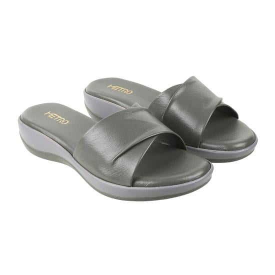 Women Grey Casual Slip Ons