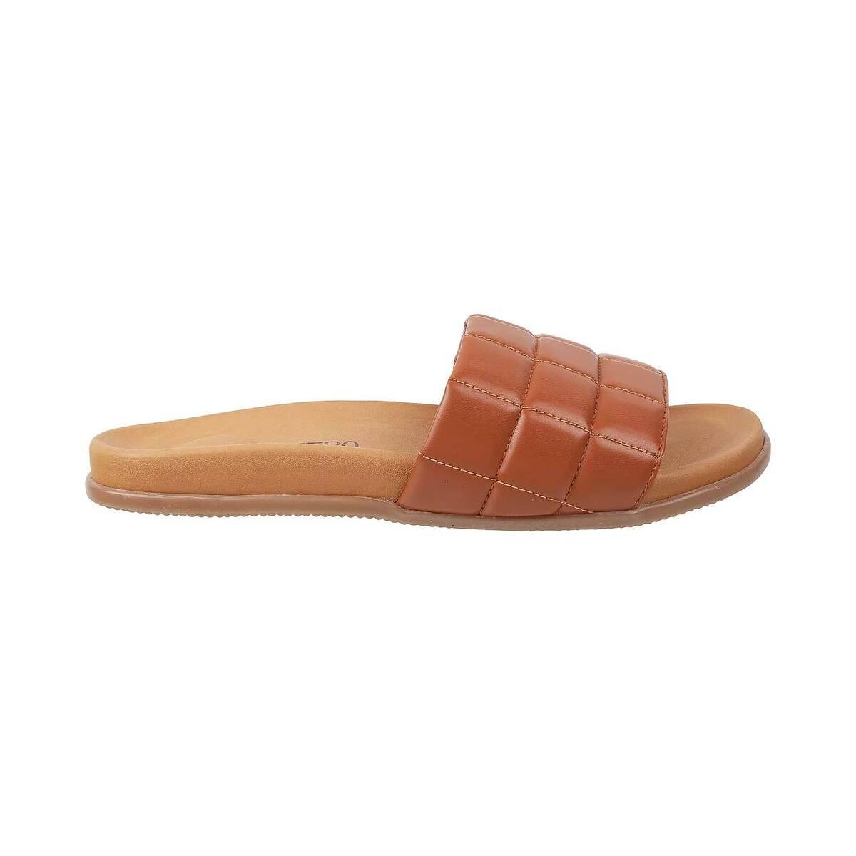 Buy Women Tan Casual Slippers Online | SKU: 41-4188-23-37-Metro Shoes