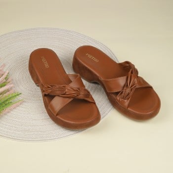 Metro Women Tan Casual Slip Ons(SKU: 41-423-23-36)
