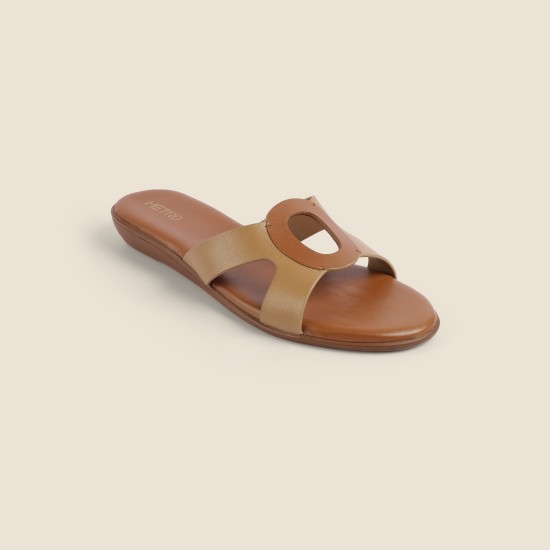 Women Beige Casual Slip Ons