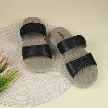 Metro Women Black Casual Slip Ons(SKU: 41-435-11-36)