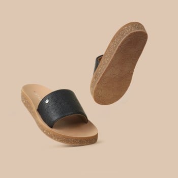 Metro Women Black Casual Slip Ons(SKU: 41-439-11-36)