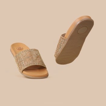 Metro Women Tan Casual Slip Ons(SKU: 41-449-23-36)