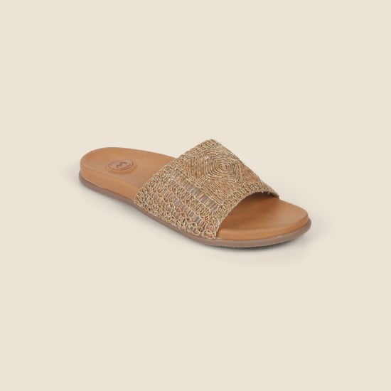Women Tan Casual Slip Ons
