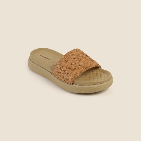 Women Tan Casual Slip Ons