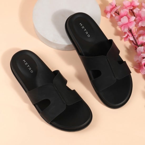 Women Black Casual Slippers