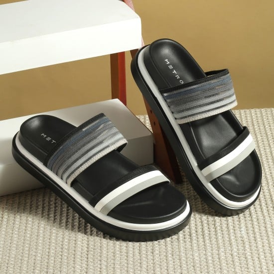 Women Black Casual Slippers