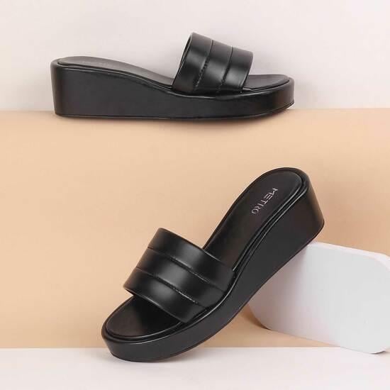 Women Black Casual Sandals