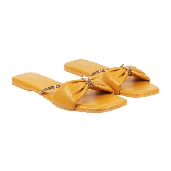 Women Yellow Casual Slippers