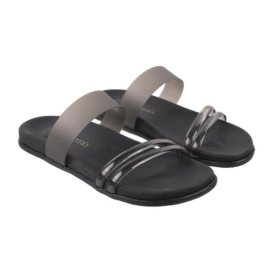 Women Black Casual Slippers