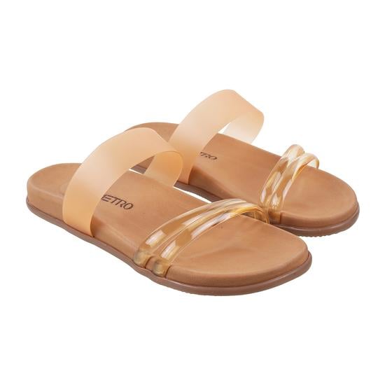 Women Tan Casual Slippers