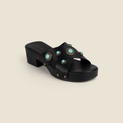 Women Black Casual Slip Ons