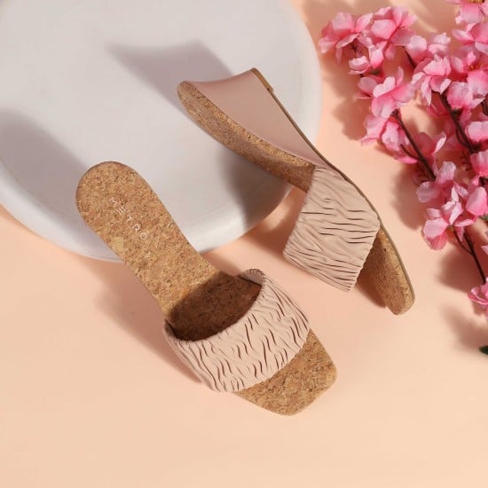 Women Peach Casual Slip Ons