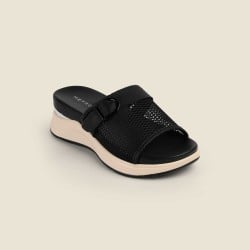 Women Black Casual Slip Ons