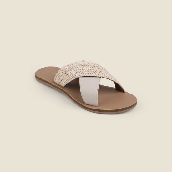 Women Beige Casual Slippers