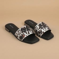 Women Black Casual Slip Ons