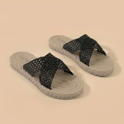 Women Black Casual Slip Ons