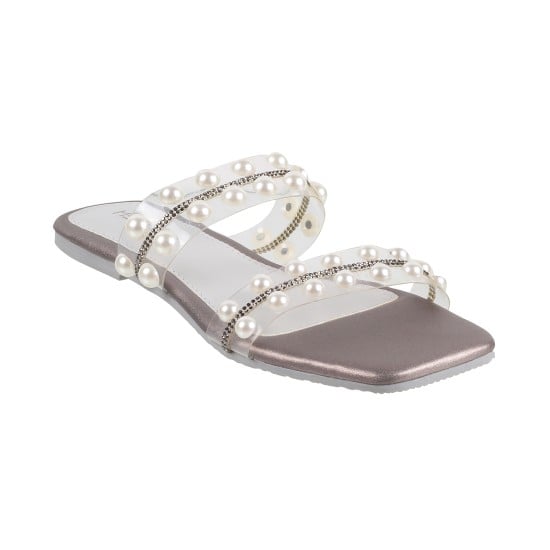 Women Grey Casual Slippers