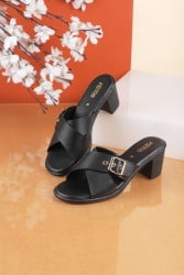 Women Black Casual Slip Ons