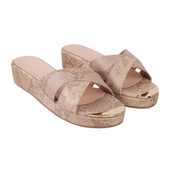 Metro Women Dark-Beige Casual Slippers(SKU: 41-86-89-37)