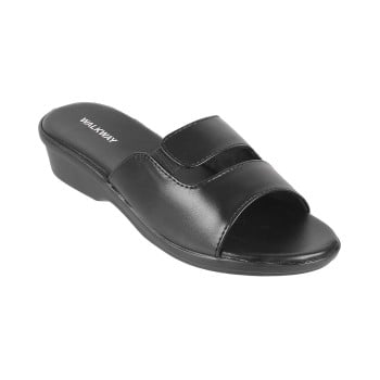 Walkway Women Black Casual Slip Ons(SKU: 41-96-11-38)