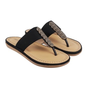 Walkway Women Black Casual Slip Ons(SKU: 44-1053-11-36)