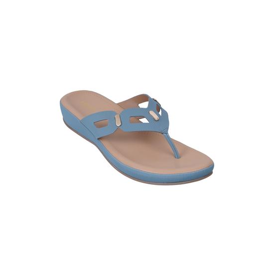 Women Blue Casual Slippers