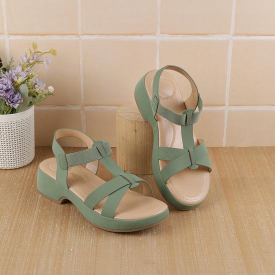 Women Green Casual Sandals