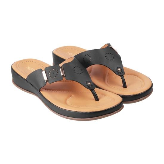 Women Black Casual Slippers