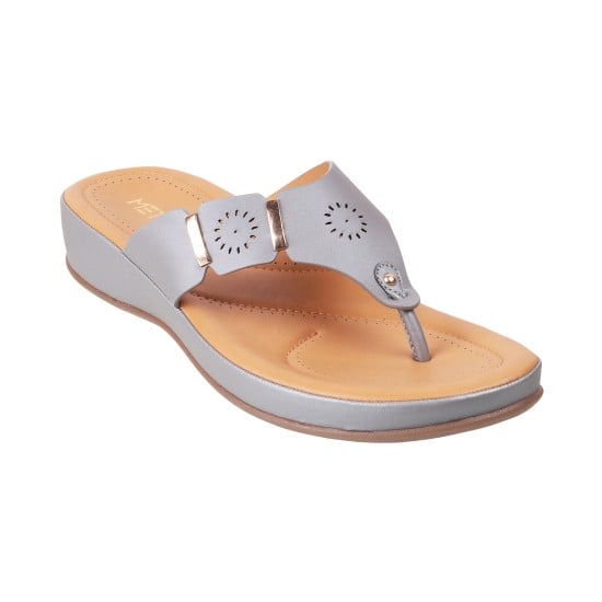Women Grey Casual Slippers