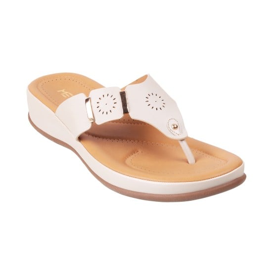 Women Beige Casual Slippers