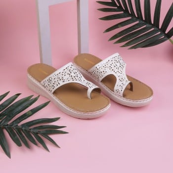 Walkway Women White Casual Slip Ons(SKU: 44-139-16-37)