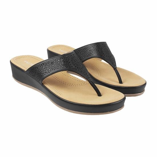 Women Black Casual Slippers