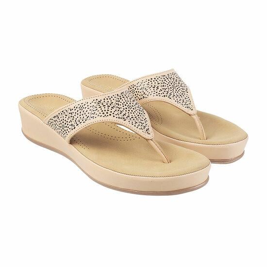 Women Beige Casual Slippers