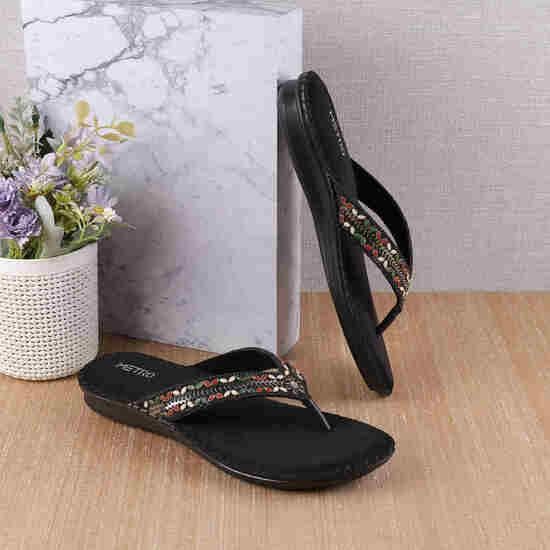 Women Black Casual Sandals