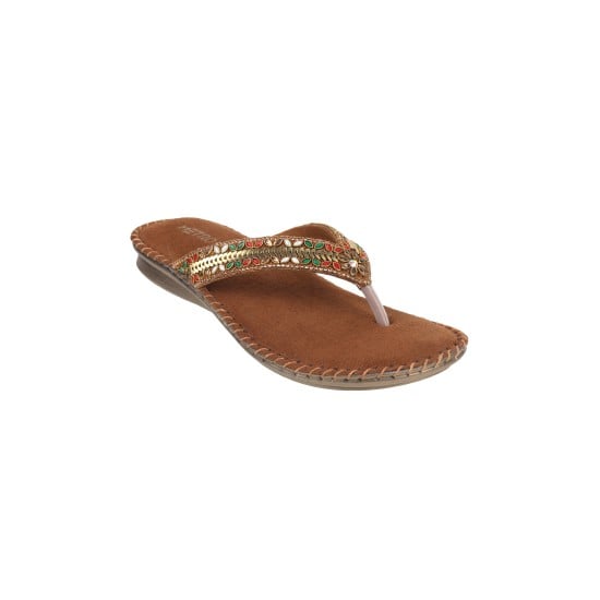 Women Antique-Gold Casual Slippers