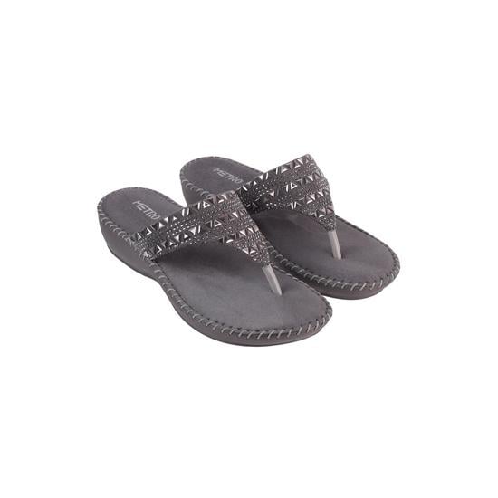 Women Gun-Metal Casual Slip Ons